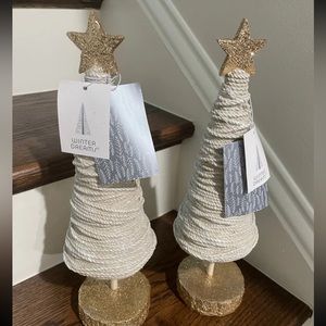 WINTER DREAMS PASTEL WHITE/ GOLD CANDIED YARN CHRISTMAS TREES